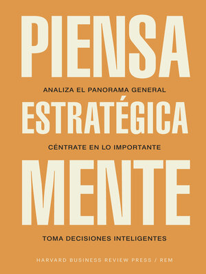 cover image of Piensa estratégicamente